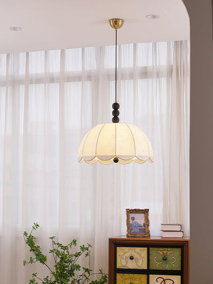Floral Scalloped Fabric Pendant Ceiling Light