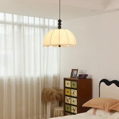 Floral Scalloped Fabric Pendant Ceiling Light