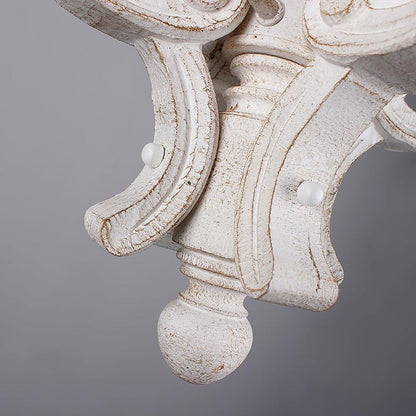 French Country Metal & Wood Ceiling Pendant Light
