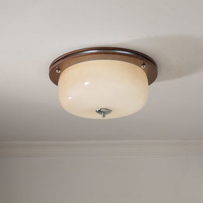 Frosted Glass Dome LED Flush Mount Light