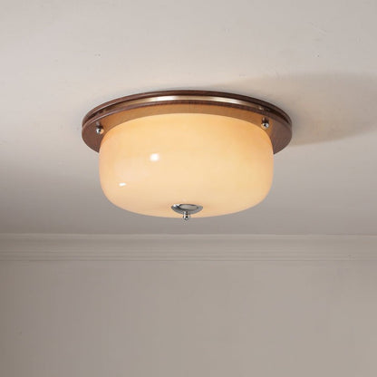 Frosted Glass Dome LED Flush Mount Light