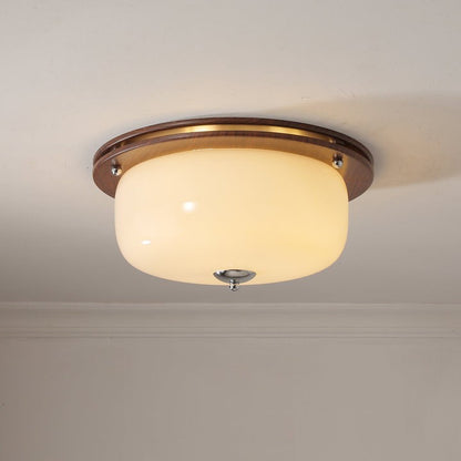 Frosted Glass Dome LED Flush Mount Light