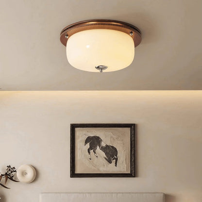 Frosted Glass Dome LED Flush Mount Light