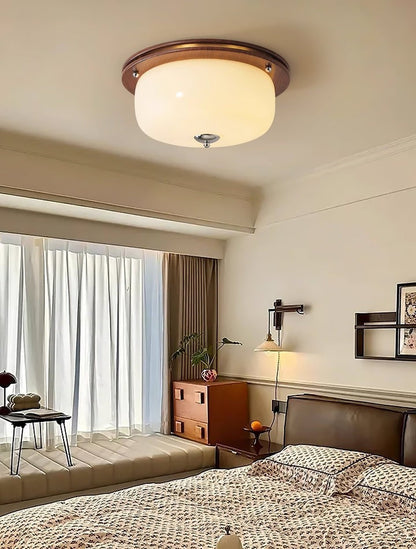 Frosted Glass Dome LED Flush Mount Light