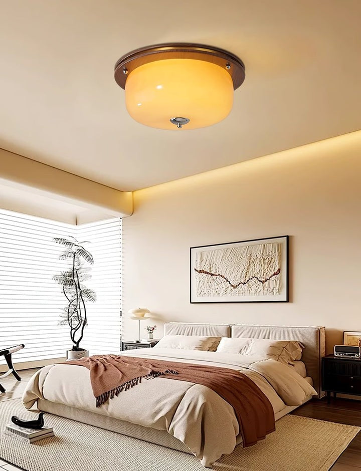 Frosted Glass Dome LED Flush Mount Light