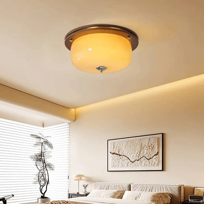 Frosted Glass Dome LED Flush Mount Light