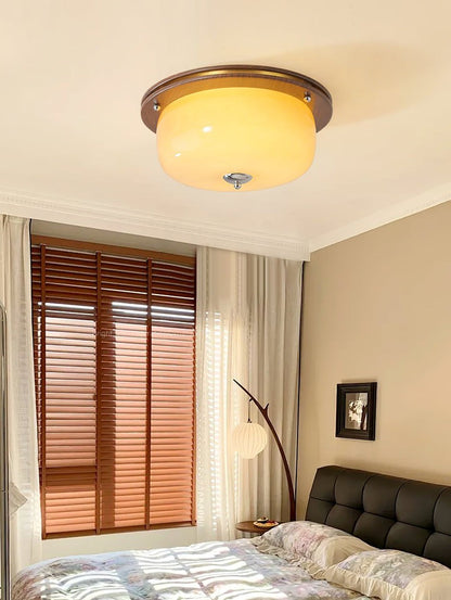 Frosted Glass Dome LED Flush Mount Light