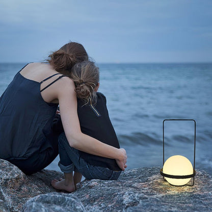 Garden-Inspired LED Table Lamp with Planter & Acrylic Globe