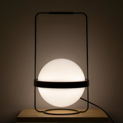 Garden-Inspired LED Table Lamp with Planter & Acrylic Globe