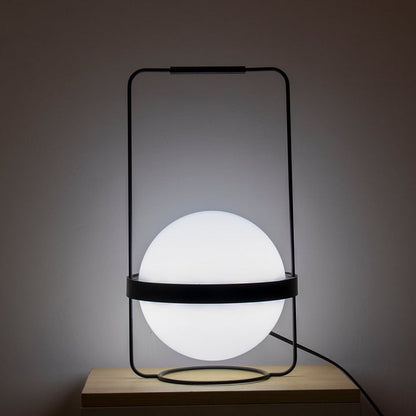 Garden-Inspired LED Table Lamp with Planter & Acrylic Globe