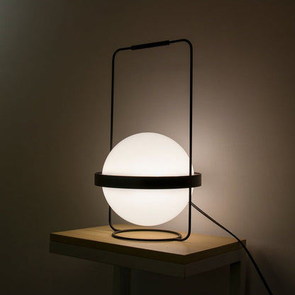 Garden-Inspired LED Table Lamp with Planter & Acrylic Globe
