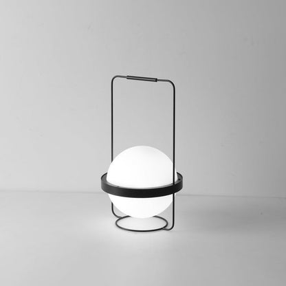 Garden-Inspired LED Table Lamp with Planter & Acrylic Globe