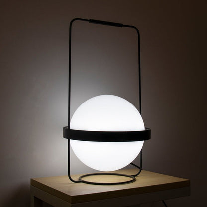 Garden-Inspired LED Table Lamp with Planter & Acrylic Globe