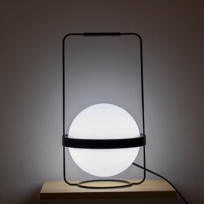 Garden-Inspired LED Table Lamp with Planter & Acrylic Globe