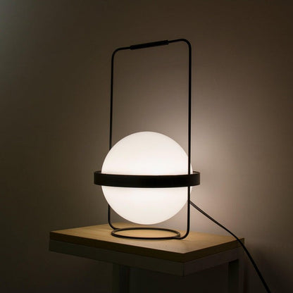 Garden-Inspired LED Table Lamp with Planter & Acrylic Globe