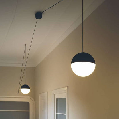 Geometric Cable-Wrapped Pendant Light