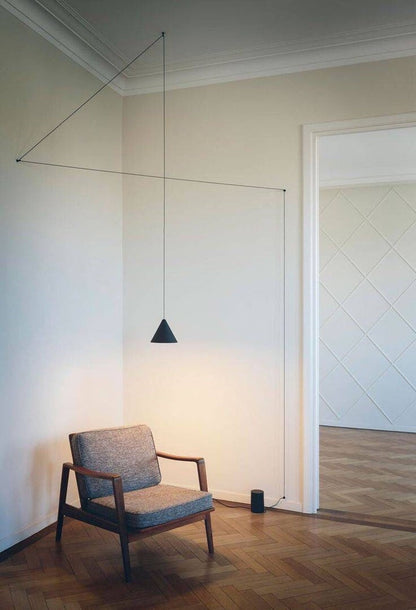 Geometric Cable-Wrapped Pendant Light
