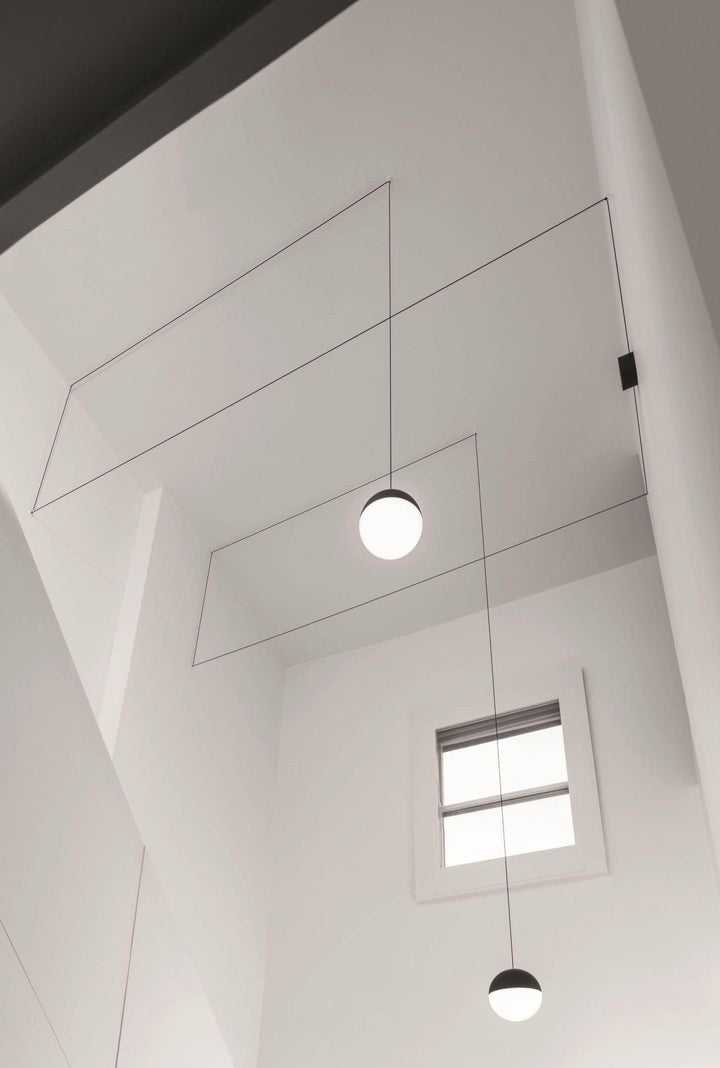 Geometric Cable-Wrapped Pendant Light