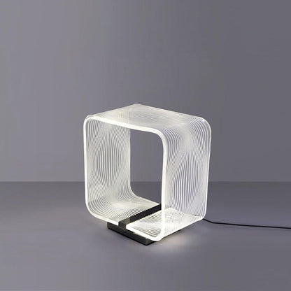 Geometric Wire Cube LED Table Lamp
