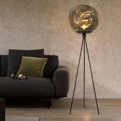 Glowing Lava Rock Tripod Floor Lamp