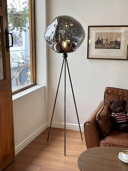 Glowing Lava Rock Tripod Floor Lamp