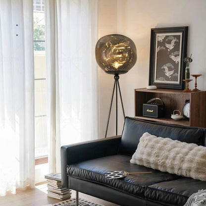 Glowing Lava Rock Tripod Floor Lamp