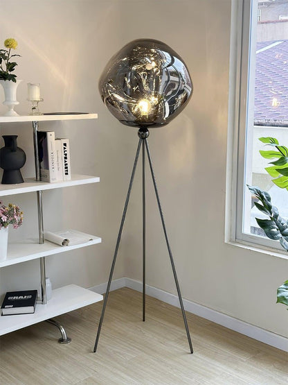Glowing Lava Rock Tripod Floor Lamp