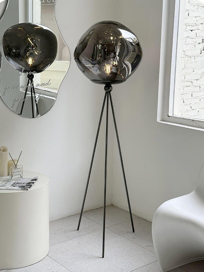 Glowing Lava Rock Tripod Floor Lamp