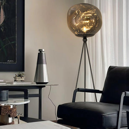 Glowing Lava Rock Tripod Floor Lamp