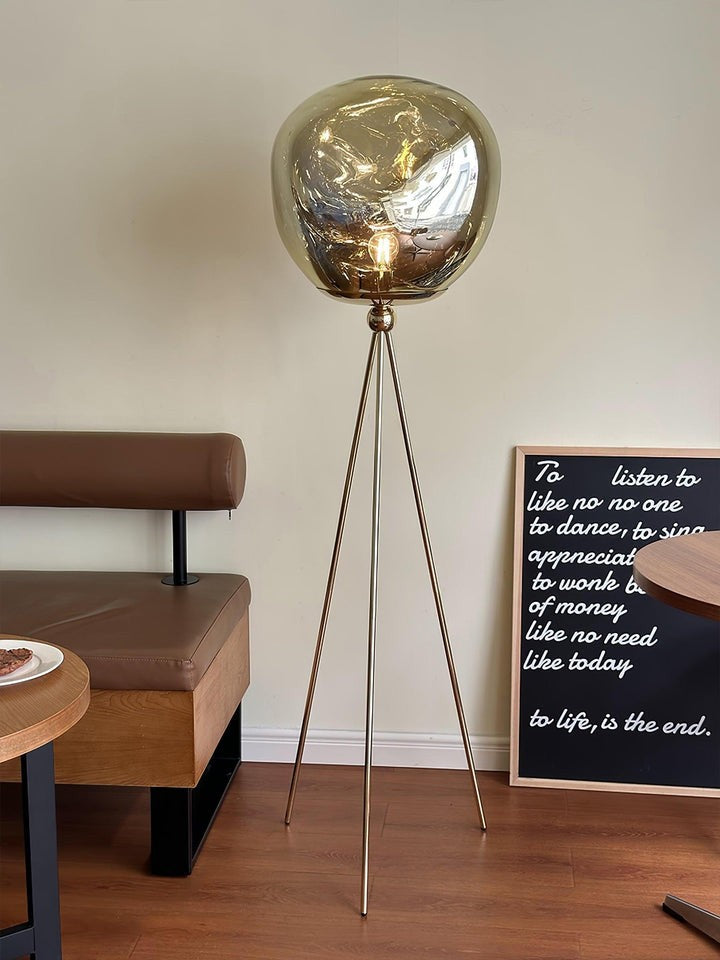 Glowing Lava Rock Tripod Floor Lamp