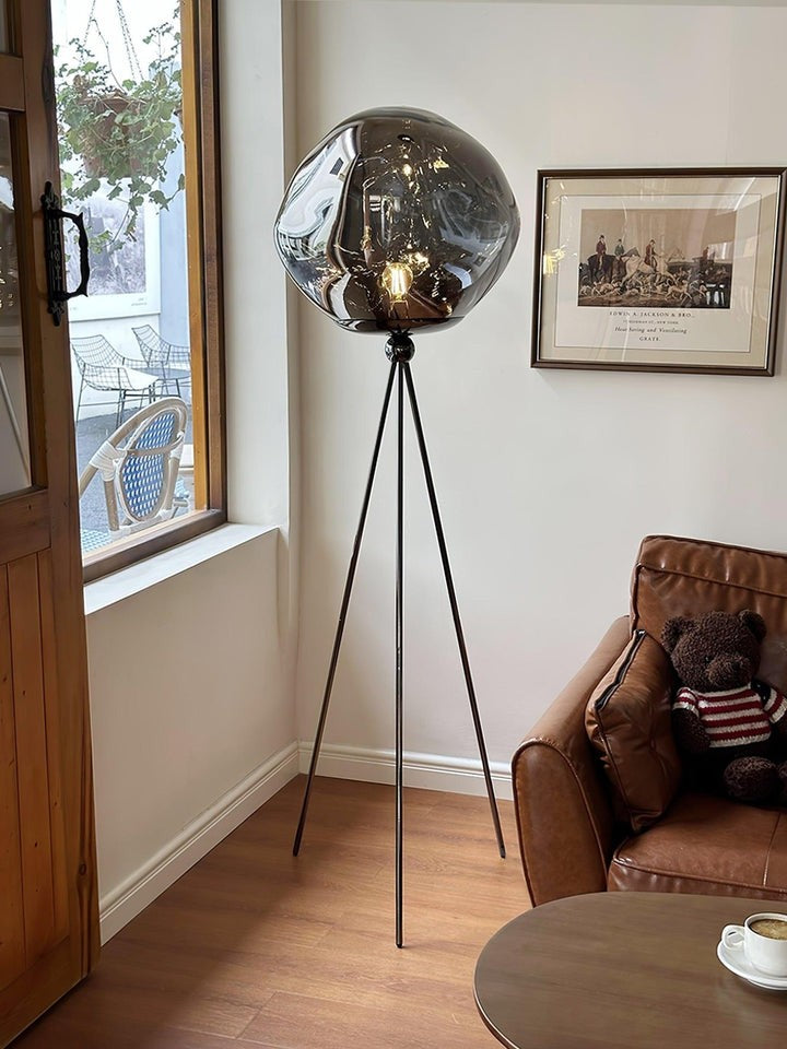Glowing Lava Rock Tripod Floor Lamp