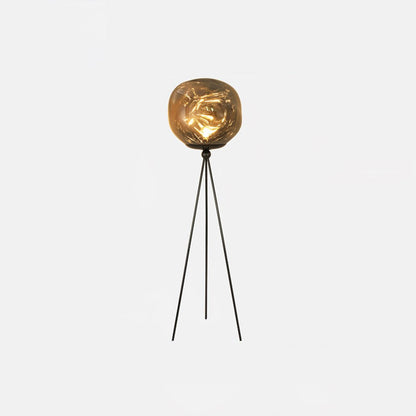 Glowing Lava Rock Tripod Floor Lamp