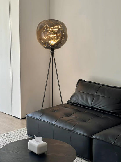 Glowing Lava Rock Tripod Floor Lamp