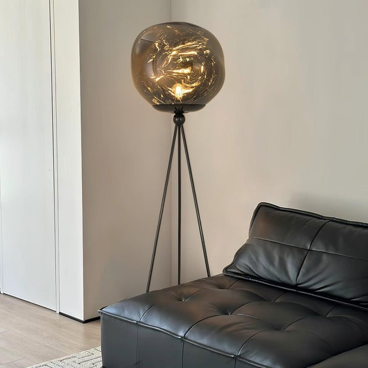Glowing Lava Rock Tripod Floor Lamp