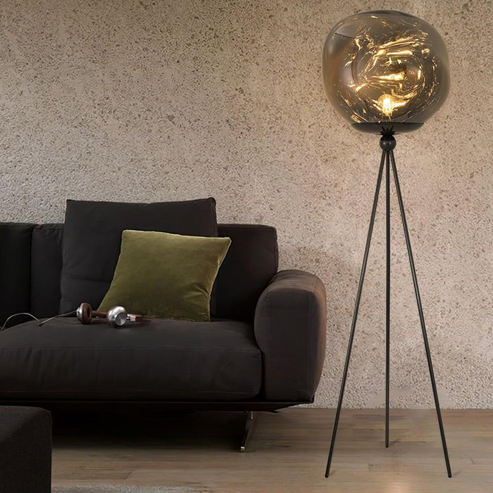 Glowing Lava Rock Tripod Floor Lamp