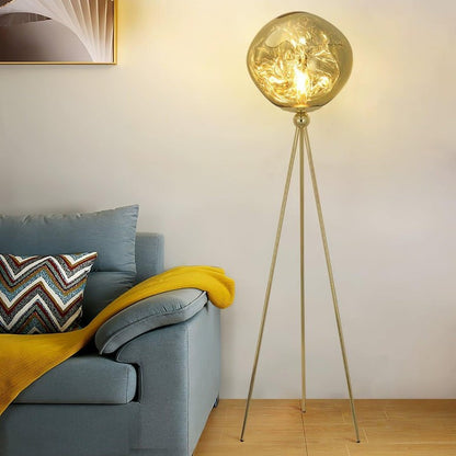 Glowing Lava Rock Tripod Floor Lamp
