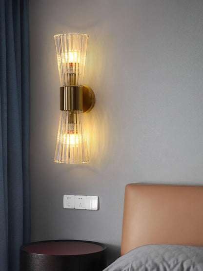 Gold Crystal LED Wall Sconce – Modern Transitional Lighting