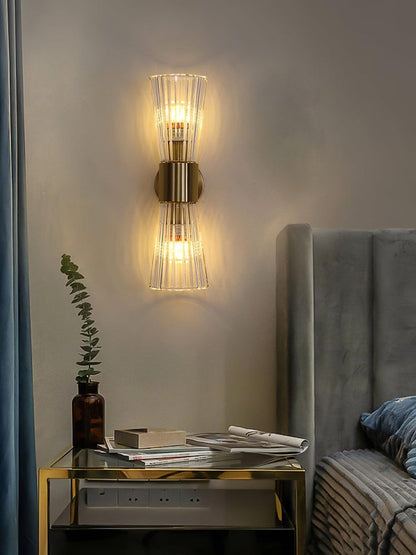 Gold Crystal LED Wall Sconce – Modern Transitional Lighting