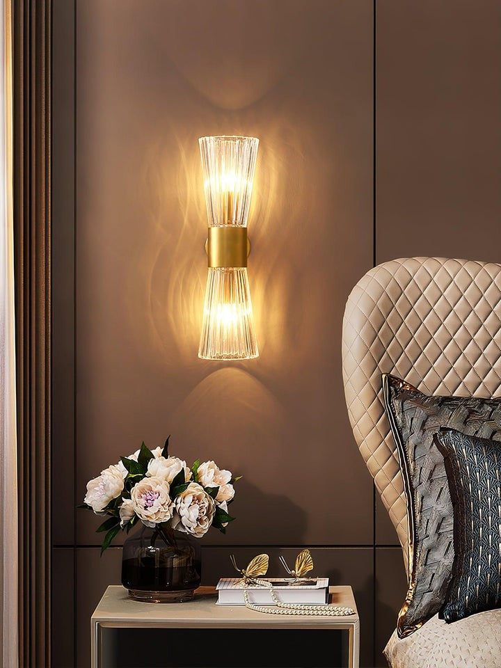Gold Crystal LED Wall Sconce – Modern Transitional Lighting