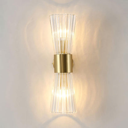 Gold Crystal LED Wall Sconce – Modern Transitional Lighting