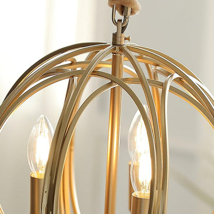 Gold Interlocking Circle Pendant Light