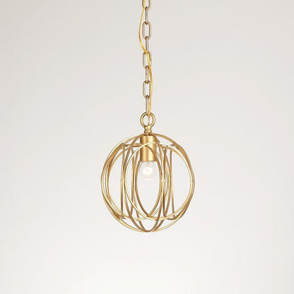 Gold Interlocking Circle Pendant Light