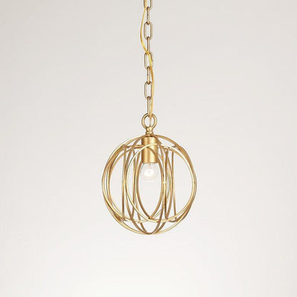 Gold Interlocking Circle Pendant Light