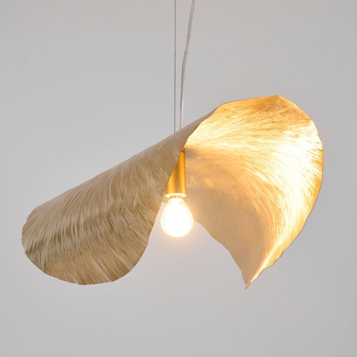 Hammered Brass Ceiling Pendant Light with Adjustable Cable