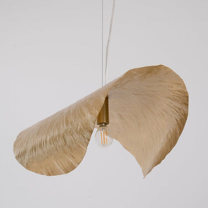 Hammered Brass Ceiling Pendant Light with Adjustable Cable