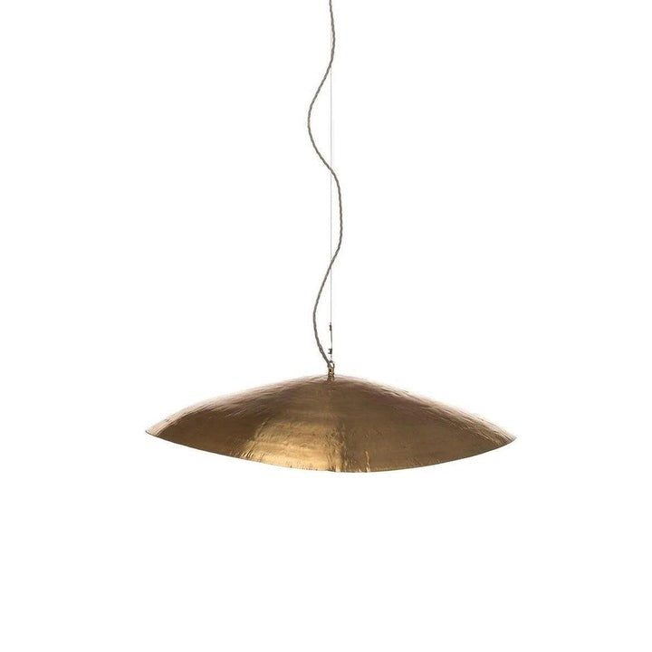 Hammered Brass Ceiling Pendant Light with Adjustable Cable