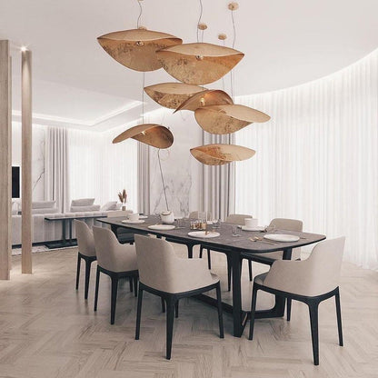 Hammered Brass Ceiling Pendant Light with Adjustable Cable