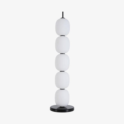 Hand-Blown Glass Globe LED Floor Lamp with Marble Base