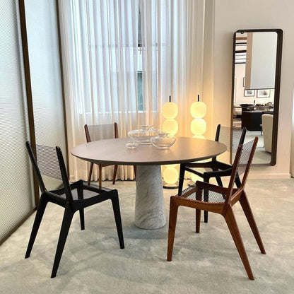 Hand-Blown Glass Globe LED Floor Lamp with Marble Base