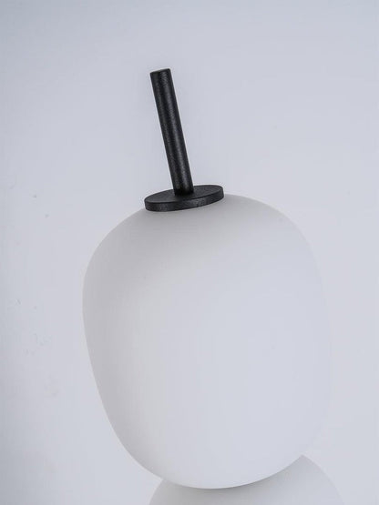 Hand-Blown Glass Globe LED Floor Lamp with Marble Base